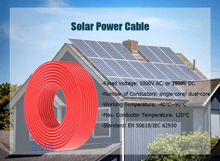 solar cable system for solar panel