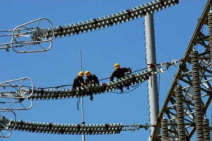 power line insulator laying