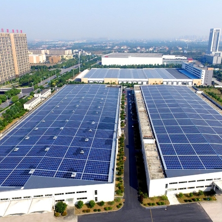 Photovoltaic industrial buildings