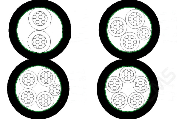 NYY cable 2core multicore structure